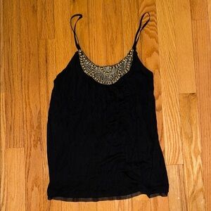 Candie’s XS Elegant Black Beaded Women's Top